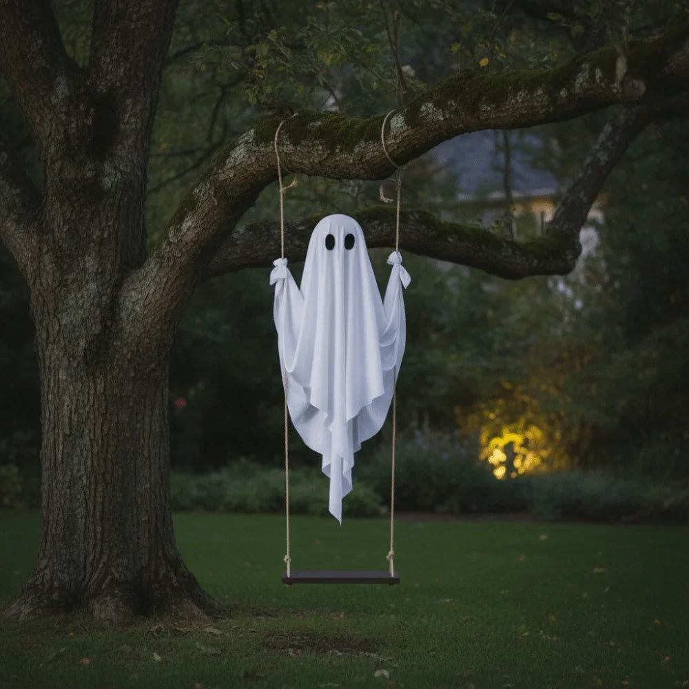 Light-Up Hanging Swing Ghost