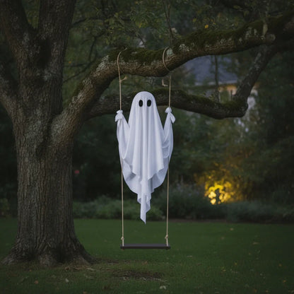 Light-Up Hanging Swing Ghost