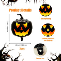 3pcs black pumpkin