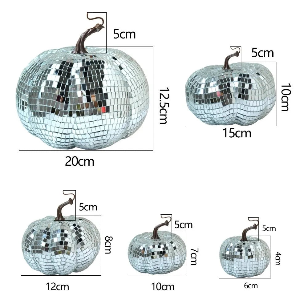 Mirrored Disco Pumpkin Ornament
